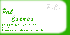 pal cseres business card